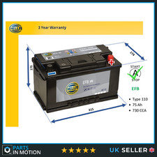EFB Car Battery fits JAGUAR X