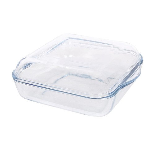 Square glass oven dish - square, with