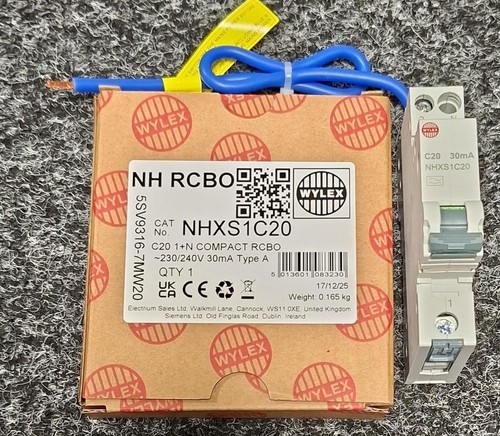 Wylex nhxs1c20 compact rcbo - wylex,