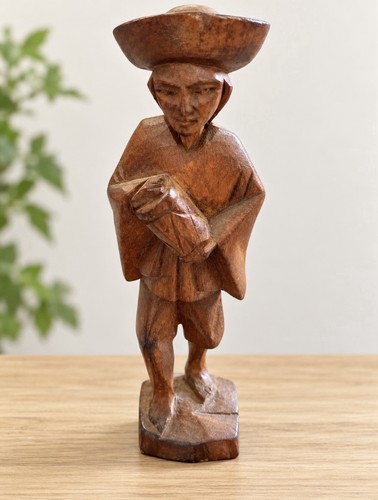 Vintage hand carved wooden - carved,