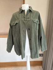ZARA WOMENS GREEN CORD JACKET SIZE S