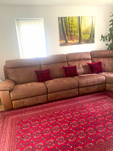 Brown leather corner - brown,
