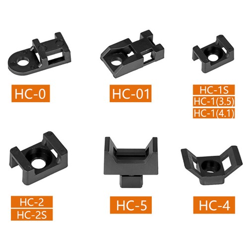 Cable tie base - tie, clips