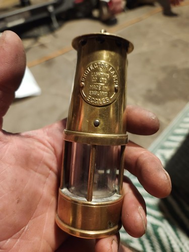 Vintage miniature brass miners - miniature,