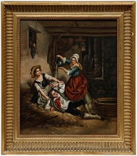 After Jean Alphonse Roehn (1799-1864) - Oil, Waking Up the Stable Boy