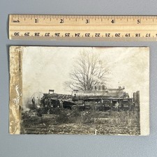 Antique Train Wreck RPPC