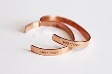 Halcyon Bracelets - One Pair Pure Copper Bracelets Plus Free Cleaning Cloth