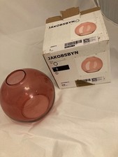 IKEA Jakobsbyn Pendant Lamp Shade Pink Glass 15cm Glass Ceiling Shade Poland