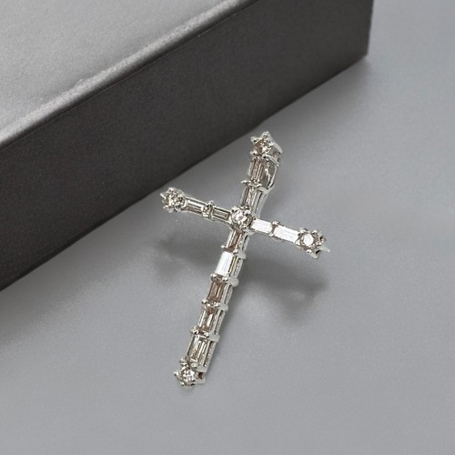 Diamond cross pendant - cross, &