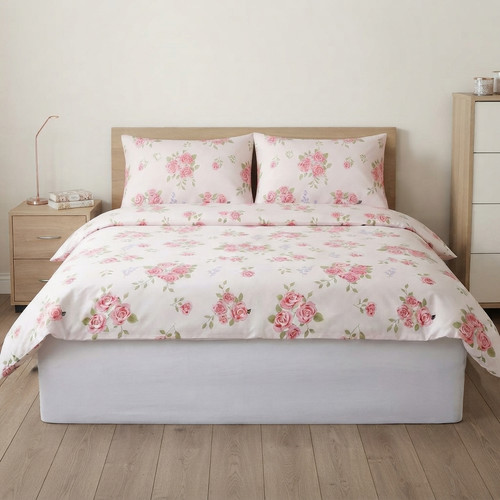 Double duvet cover set pink - double,