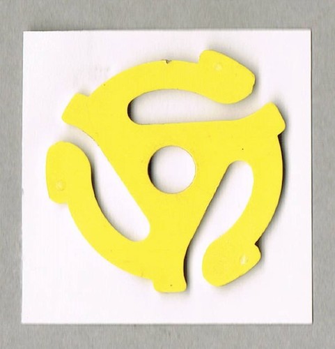Vinyl record adapter yellow - vinyl,