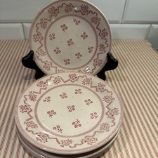 Set Of 6 LAURA ASHLEY Burgundy