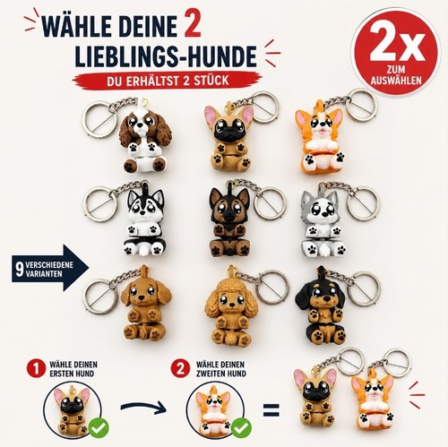Flexi dog keychains - dog, |