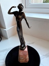 Art deco spelter bronze - art,
