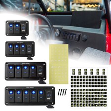 2/3/4/5 Gang Blue LED Rocker