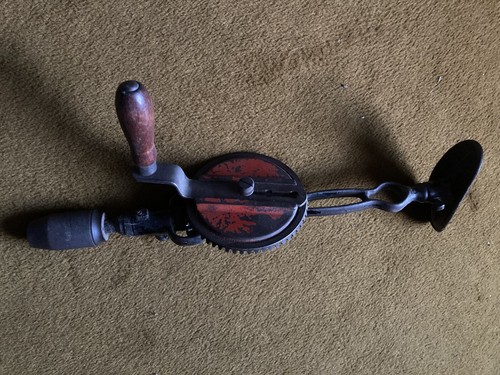 Intage hand crank - crank, drill