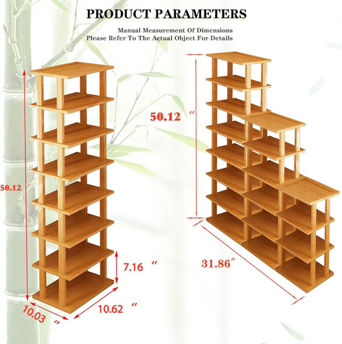 Bamboo shoe rack - shoe, 17