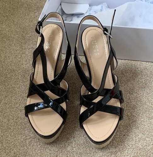 Guess black patent leather - black,