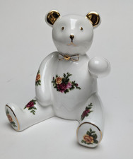 Vintage Royal Albert  Old Country Roses  Teddy Bear Paperweight Perfect No Box