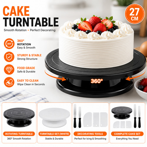 Kitchen rotating cake stand - rotating,
