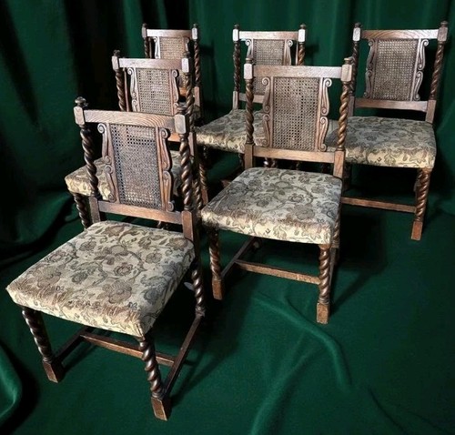 Set antique dining chairs - antique,