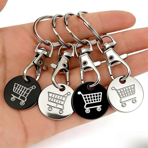 Trolley coin keyring removable - coin,