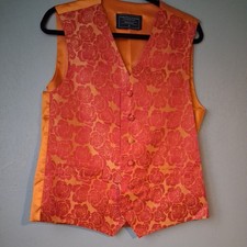 Mens Lloyd Attree And Smith Medium WAISTCOAT Orange 