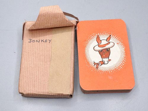 Vintage donkey card - game, set
