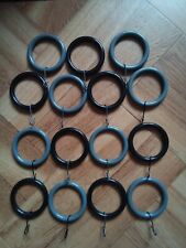 15 Plastic Curtain Rings With Hooks 8 X Grey 7 X Black Arts And Craft Pre Loved