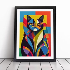 Cat Art Cubism Vol.1 Framed
