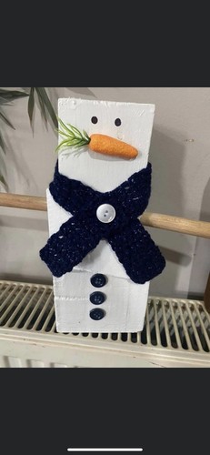 Wooden snowman indoor - wooden,