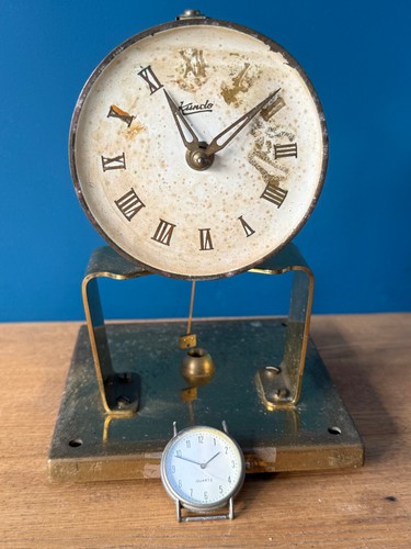 Vintage wind clock parts - vintage,