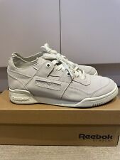 Reebok Classic Workout Low Plus Retro Leather Trainers Sneakers Chalk Snowy Grey