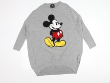 Disney Women’s Grey Mickey Pullover Jumper L