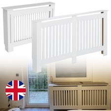 Radiator Cover Cabinet Wooden Heater Cover with Shelf Modern White MDF Wooden UK