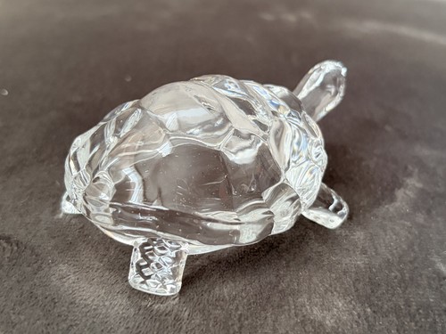 Crystal glass turtle - crystal, figurine