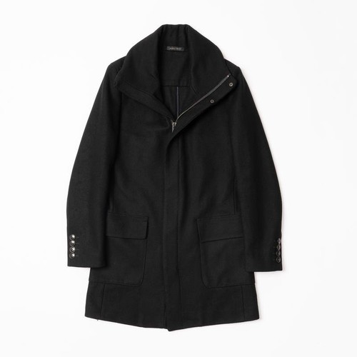 Mens zara coat black polyamide - mens,