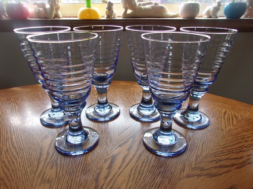 Wine blue sirrus - goblets, 7"