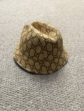 GUCCI Raffia Straw Hat GG Size