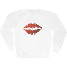 'Red Lips' Adult Sweatshirt / Sweater / Jumper (SW052913)