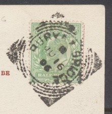 GB Cornwall "BURYAS BRIDGE" KEVII 1906 Squared Circle on OLD SMITHY PPC