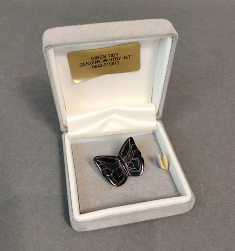 Whitby jet butterfly - whitby, by