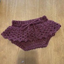 Handmade Baby Bloomers - Plum - Nappy Cover - Approx Newborn up to 3 Months