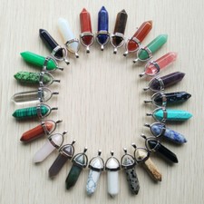 Crystals Pendant Necklace - Cord or Chain - Polished Crystal