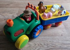 Kiddieland Farm Tractor & Trailer Old McDonald Complete Sound with All Animals 