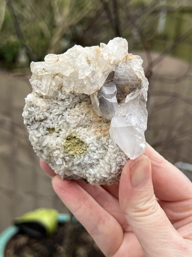 Brookite with himalayan quartz - with,