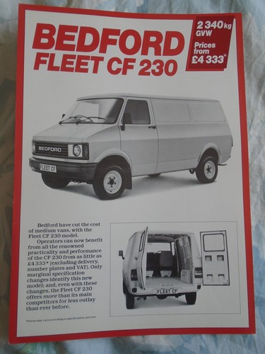 Bedford fleet 230 - bedford, cf