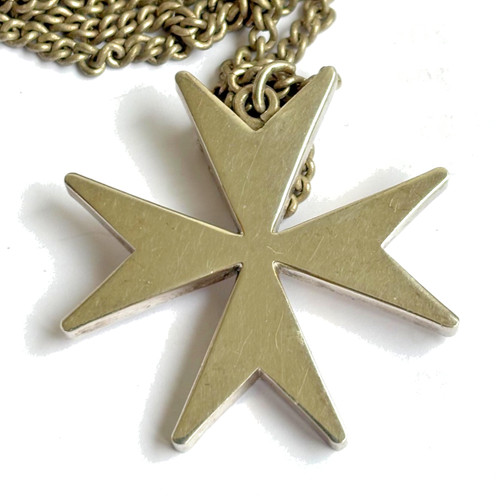 Chunky maltese cross necklace - chunky,