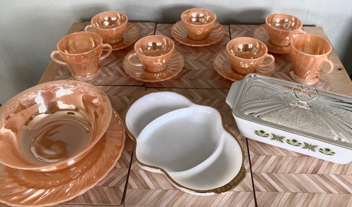 Fireking jadeite cups and - jadeite,