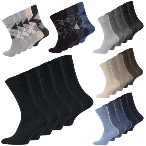 Mens black cotton - black, socks
